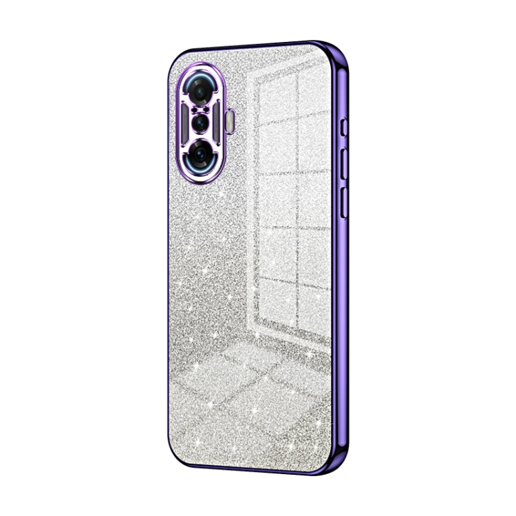 For Xiaomi Redmi K40 Gaming/Poco F3 GT Gradient Glitter Powder Electroplated Phone Case(Purple) - Xiaomi Cases by PMC Jewellery | Online Shopping South Africa | PMC Jewellery | Buy Now Pay Later Mobicred