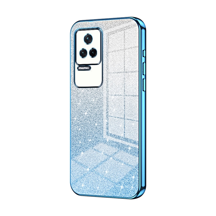 For Xiaomi Redmi K50 / K50 Pro Gradient Glitter Powder Electroplated Phone Case(Blue) - Xiaomi Cases by PMC Jewellery | Online Shopping South Africa | PMC Jewellery | Buy Now Pay Later Mobicred