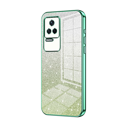 For Xiaomi Redmi K50 / K50 Pro Gradient Glitter Powder Electroplated Phone Case(Green) - Xiaomi Cases by PMC Jewellery | Online Shopping South Africa | PMC Jewellery | Buy Now Pay Later Mobicred