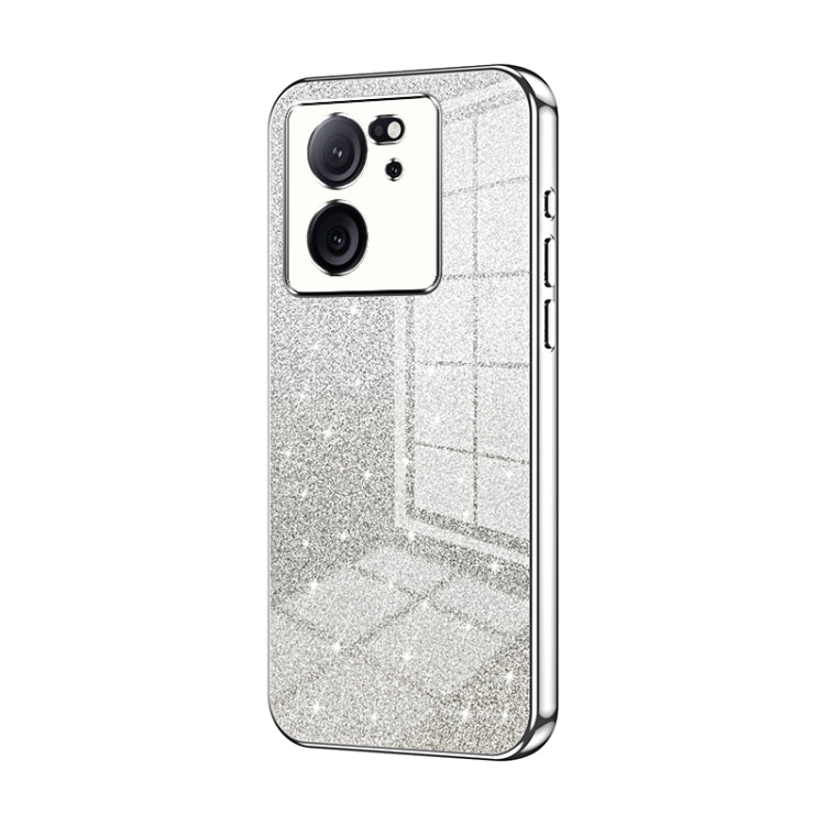 For Xiaomi Redmi K60 Ultra / Xiaomi 13T Gradient Glitter Powder Electroplated Phone Case(Silver) - Redmi K60 Ultra Cases by PMC Jewellery | Online Shopping South Africa | PMC Jewellery | Buy Now Pay Later Mobicred