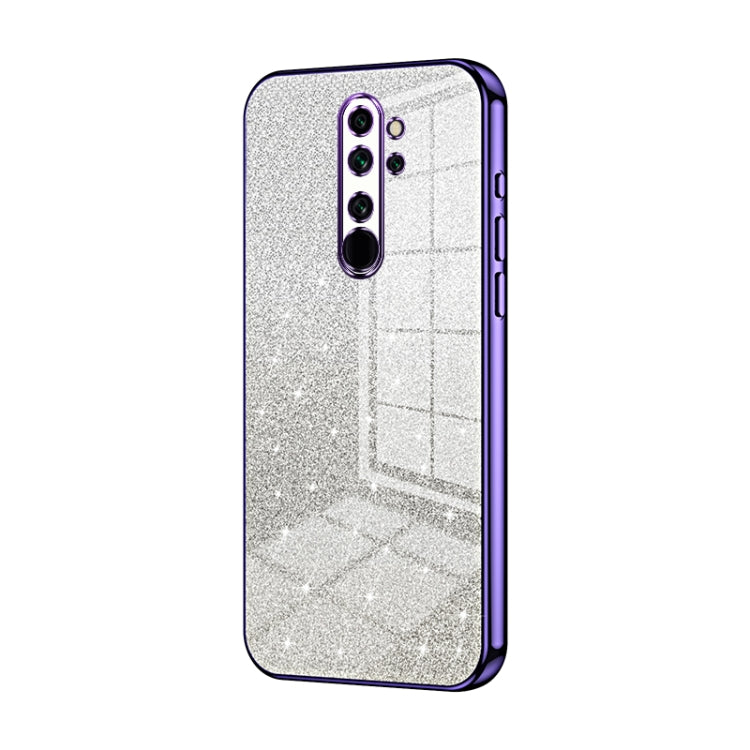 For Xiaomi Redmi Note 8 Pro Gradient Glitter Powder Electroplated Phone Case(Purple) - Xiaomi Cases by PMC TechLife | Online Shopping South Africa | PMC TechLife | Buy Now Pay Later Mobicred