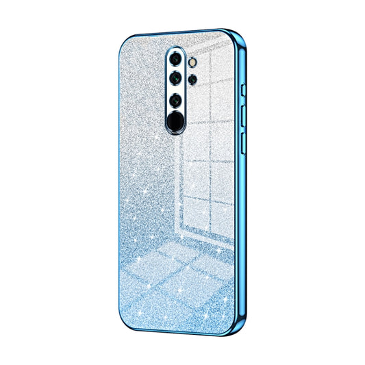 For Xiaomi Redmi Note 8 Pro Gradient Glitter Powder Electroplated Phone Case(Blue) - Xiaomi Cases by PMC Jewellery | Online Shopping South Africa | PMC Jewellery | Buy Now Pay Later Mobicred