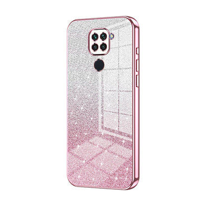 For Xiaomi Redmi Note 9 / 10X 4G Gradient Glitter Powder Electroplated Phone Case(Pink) - Xiaomi Cases by PMC Jewellery | Online Shopping South Africa | PMC Jewellery | Buy Now Pay Later Mobicred