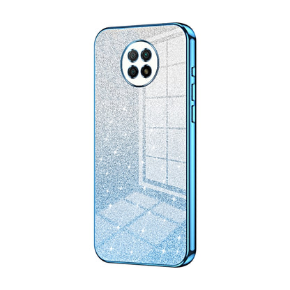 For Xiaomi Redmi Note 9 5G / Note 9T Gradient Glitter Powder Electroplated Phone Case(Blue) - Xiaomi Cases by PMC Jewellery | Online Shopping South Africa | PMC Jewellery | Buy Now Pay Later Mobicred