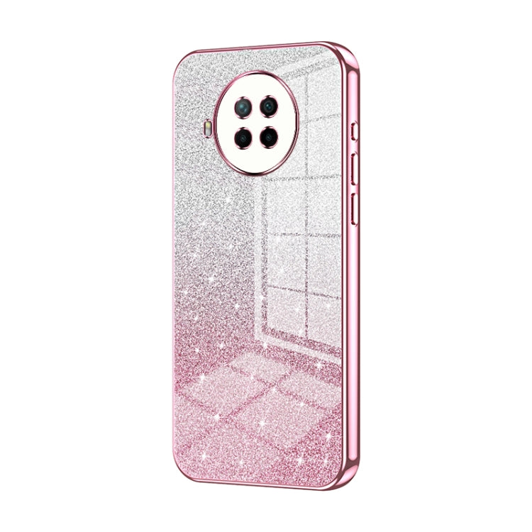 For Xiaomi Redmi Note 9 Pro 5G/Mi 10T Lite Gradient Glitter Powder Electroplated Phone Case(Pink) - Xiaomi Cases by PMC Jewellery | Online Shopping South Africa | PMC Jewellery | Buy Now Pay Later Mobicred