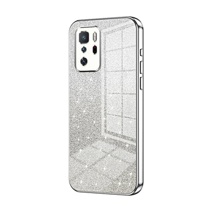 For Xiaomi Redmi Note 10 Pro 5G/Poco X3 GT Gradient Glitter Powder Electroplated Phone Case(Silver) - Xiaomi Cases by PMC Jewellery | Online Shopping South Africa | PMC Jewellery | Buy Now Pay Later Mobicred