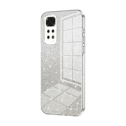 For Xiaomi Redmi Note 11 Global / Note 11S Gradient Glitter Powder Electroplated Phone Case(Transparent) - Xiaomi Cases by PMC Jewellery | Online Shopping South Africa | PMC Jewellery | Buy Now Pay Later Mobicred