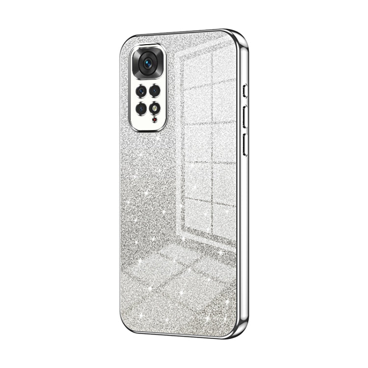 For Xiaomi Redmi Note 11 Global / Note 11S Gradient Glitter Powder Electroplated Phone Case(Silver) - Xiaomi Cases by PMC Jewellery | Online Shopping South Africa | PMC Jewellery | Buy Now Pay Later Mobicred