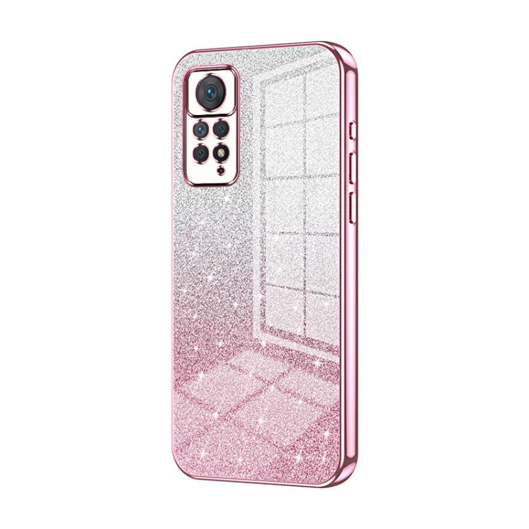 For Xiaomi Redmi Note 11 Pro 4G/5G Global Gradient Glitter Powder Electroplated Phone Case(Pink) - Xiaomi Cases by PMC Jewellery | Online Shopping South Africa | PMC Jewellery | Buy Now Pay Later Mobicred