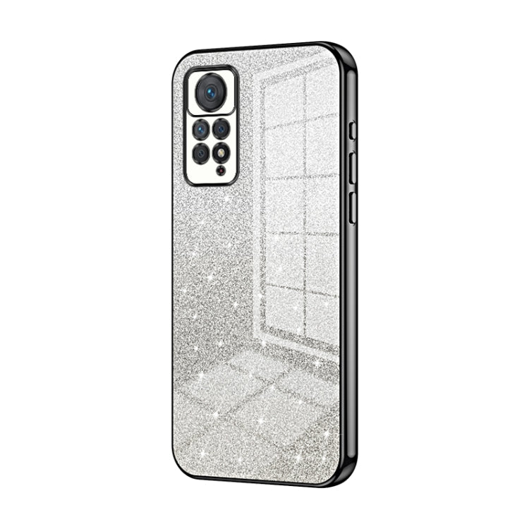 For Xiaomi Redmi Note 11 Pro 4G/5G Global Gradient Glitter Powder Electroplated Phone Case(Black) - Xiaomi Cases by PMC TechLife | Online Shopping South Africa | PMC TechLife