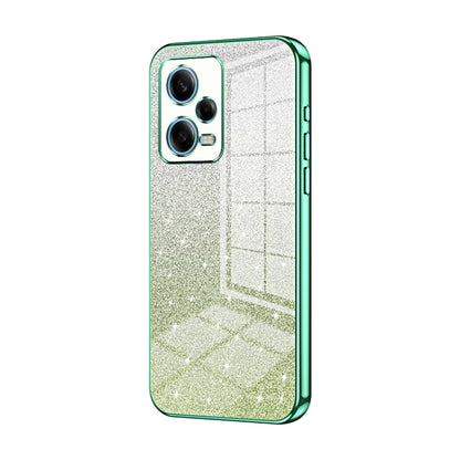 For Xiaomi Redmi Note 12 Pro 5G Gradient Glitter Powder Electroplated Phone Case(Green) - Xiaomi Cases by PMC Jewellery | Online Shopping South Africa | PMC Jewellery | Buy Now Pay Later Mobicred