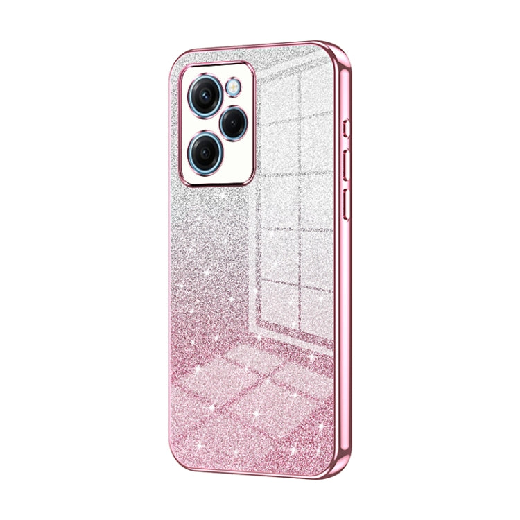 For Xiaomi Redmi Note 12 Pro Speed Gradient Glitter Powder Electroplated Phone Case(Pink) - Xiaomi Cases by PMC Jewellery | Online Shopping South Africa | PMC Jewellery | Buy Now Pay Later Mobicred