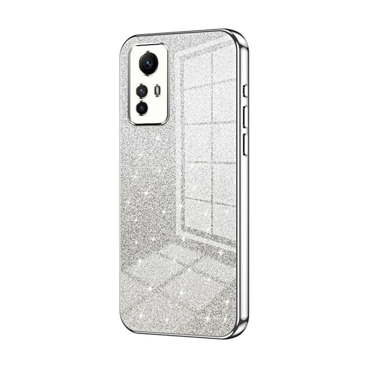 For Xiaomi Redmi Note 12S Gradient Glitter Powder Electroplated Phone Case(Silver) - Xiaomi Cases by PMC TechLife | Online Shopping South Africa | PMC TechLife | Buy Now Pay Later Mobicred