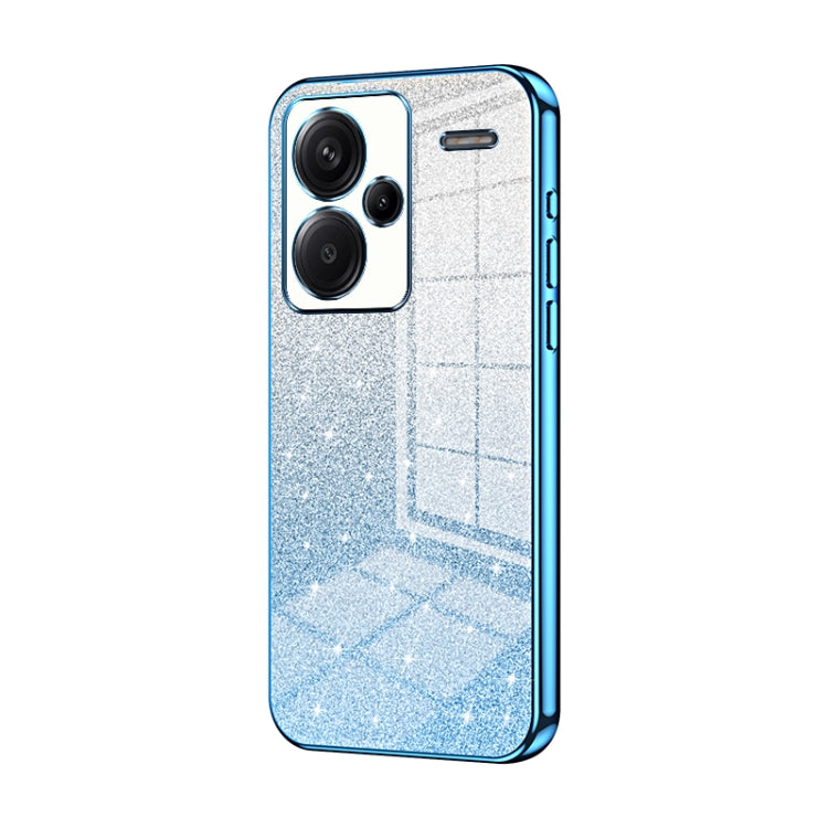 For Xiaomi Redmi Note 13 Pro+ Gradient Glitter Powder Electroplated Phone Case(Blue) - Note 13 Pro+ Cases by PMC Jewellery | Online Shopping South Africa | PMC Jewellery | Buy Now Pay Later Mobicred