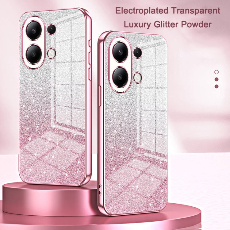 For Xiaomi Redmi K50 / K50 Pro Gradient Glitter Powder Electroplated Phone Case(Transparent) - Xiaomi Cases by PMC Jewellery | Online Shopping South Africa | PMC Jewellery | Buy Now Pay Later Mobicred