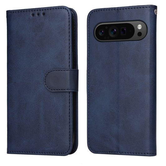 For Google Pixel 9 Pro Classic Calf Texture Flip Leather Phone Case(Blue) - Google Cases by PMC Jewellery | Online Shopping South Africa | PMC Jewellery | Buy Now Pay Later Mobicred