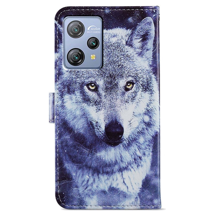 For Blackview A53 Pro Painted Pattern Horizontal Flip Leather Phone Case(White Wolf) - More Brand by PMC Jewellery | Online Shopping South Africa | PMC Jewellery | Buy Now Pay Later Mobicred