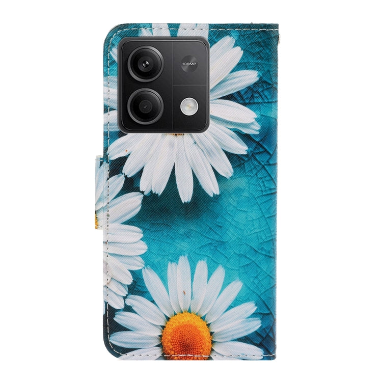 For Xiaomi Redmi Note 13 5G Colored Drawing Pattern Leather Phone Case(Daisy) - Note 13 Cases by PMC Jewellery | Online Shopping South Africa | PMC Jewellery | Buy Now Pay Later Mobicred