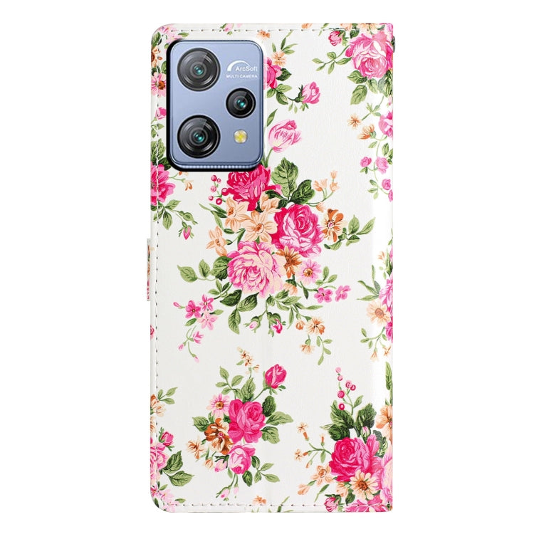 For Blackview A53 Pro Colored Drawing Leather Phone Case(Peonies) - More Brand by PMC TechLife | Online Shopping South Africa | PMC TechLife