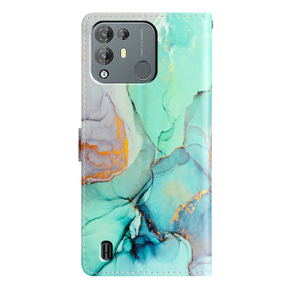 For Blackview A55 Pro Colored Drawing Leather Phone Case(Green Marble) - More Brand by PMC Jewellery | Online Shopping South Africa | PMC Jewellery | Buy Now Pay Later Mobicred