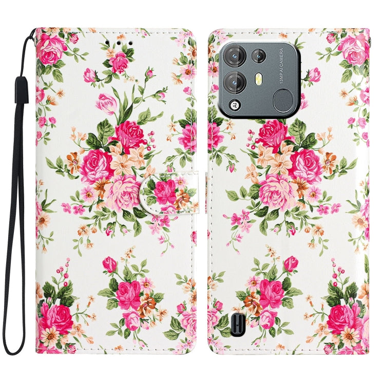 For Blackview A55 Pro Colored Drawing Leather Phone Case(Peonies) - More Brand by PMC Jewellery | Online Shopping South Africa | PMC Jewellery