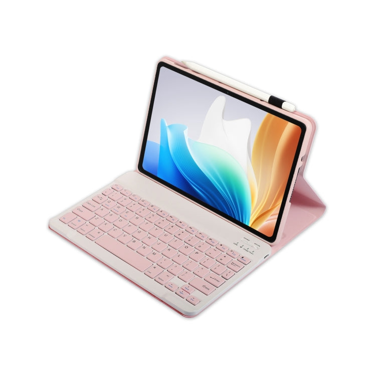 For OPPO Pad Air2 11.4 inch OP14 TPU Ultra-thin Detachable Bluetooth Keyboard Leather Case(Pink) - Others Keyboard by PMC Jewellery | Online Shopping South Africa | PMC Jewellery