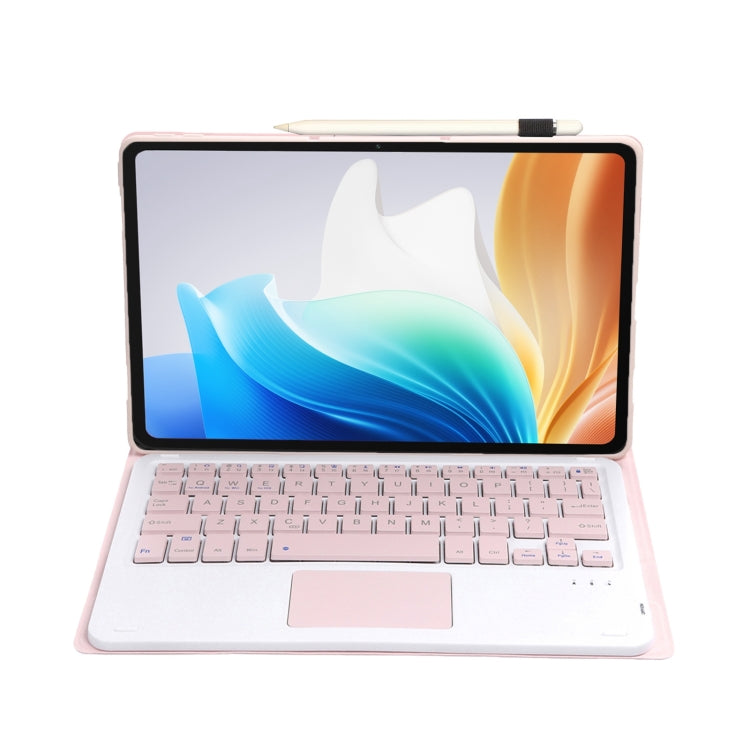 For OPPO Pad Air2 11.4 inch OP14-A TPU Ultra-thin Detachable Bluetooth Keyboard Leather Case with Touchpad(Pink) - Others Keyboard by PMC Jewellery | Online Shopping South Africa | PMC Jewellery