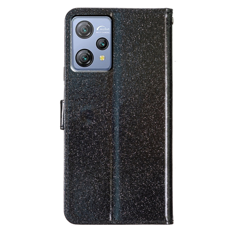 For Blackview A53 Pro Glitter Powder Flip Leather Phone Case(Black) - More Brand by PMC Jewellery | Online Shopping South Africa | PMC Jewellery