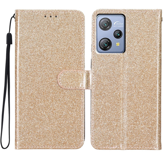 For Blackview A53 Pro Glitter Powder Flip Leather Phone Case(Gold) - More Brand by PMC Jewellery | Online Shopping South Africa | PMC Jewellery