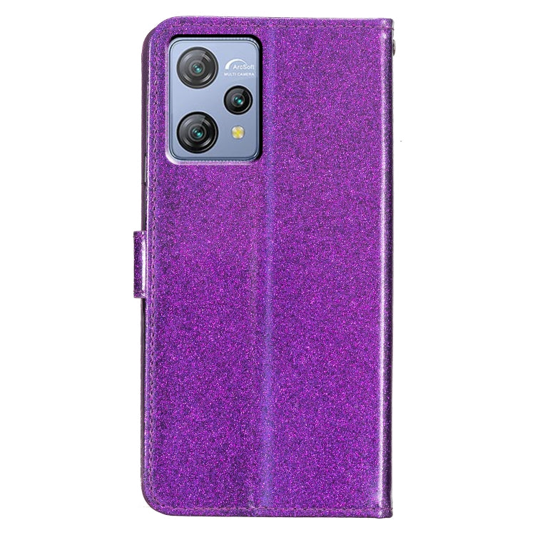 For Blackview A53 Pro Glitter Powder Flip Leather Phone Case(Purple) - More Brand by PMC Jewellery | Online Shopping South Africa | PMC Jewellery