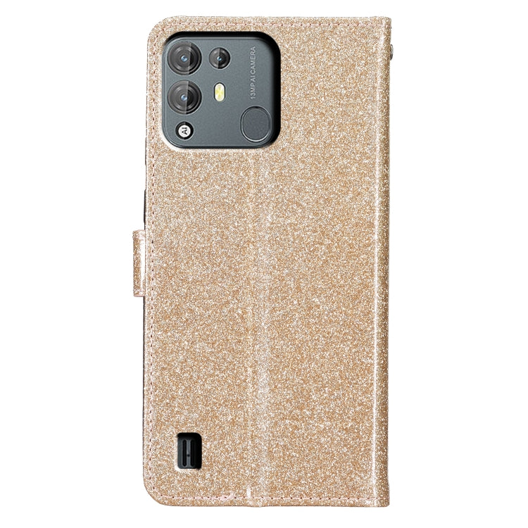 For Blackview A55 Pro Glitter Powder Flip Leather Phone Case(Gold) - More Brand by PMC Jewellery | Online Shopping South Africa | PMC Jewellery