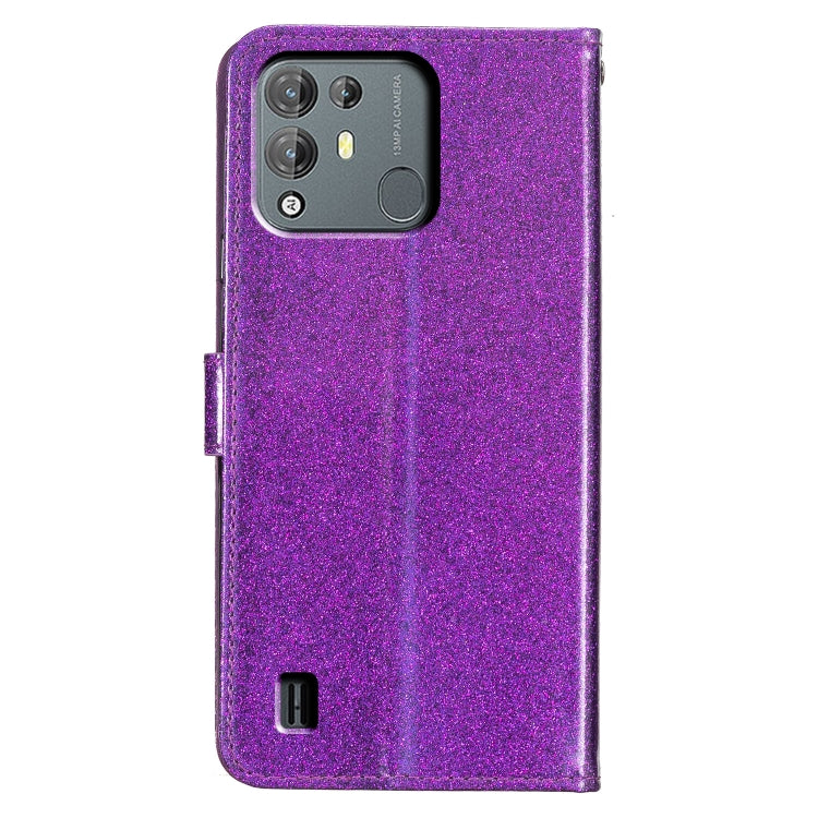 For Blackview A55 Pro Glitter Powder Flip Leather Phone Case(Purple) - More Brand by PMC Jewellery | Online Shopping South Africa | PMC Jewellery