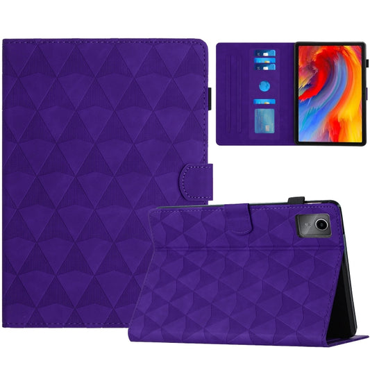 For Lenovo Tab M11/Xiaoxin Pad 11 2024 Diamond Texture Embossed Leather Smart Tablet Case(Purple) - Lenovo by PMC Jewellery | Online Shopping South Africa | PMC Jewellery | Buy Now Pay Later Mobicred