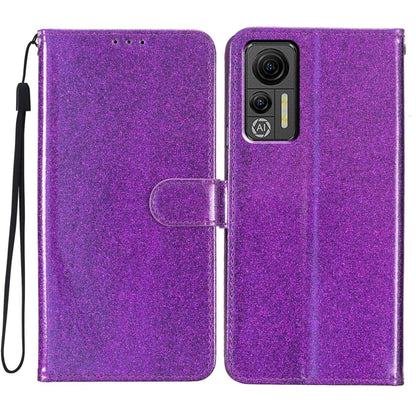 For Ulefone Note 14 Glitter Powder Flip Leather Phone Case(Purple) - Ulefone Cases by PMC Jewellery | Online Shopping South Africa | PMC Jewellery | Buy Now Pay Later Mobicred