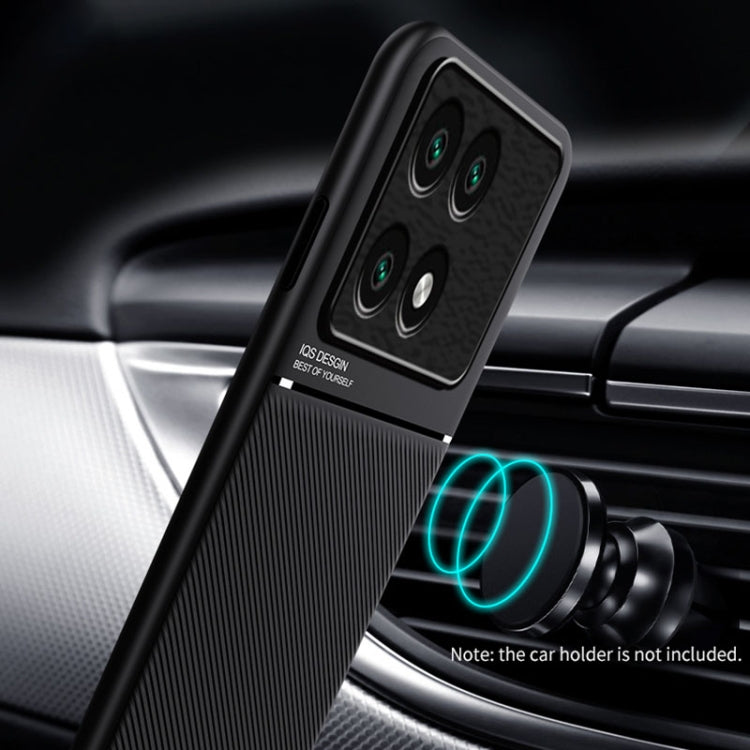 For Xiaomi Redmi K70 Classic Tilt Strip Grain Magnetic Shockproof PC + TPU Phone Case(Black) - K70 Cases by PMC Jewellery | Online Shopping South Africa | PMC Jewellery | Buy Now Pay Later Mobicred