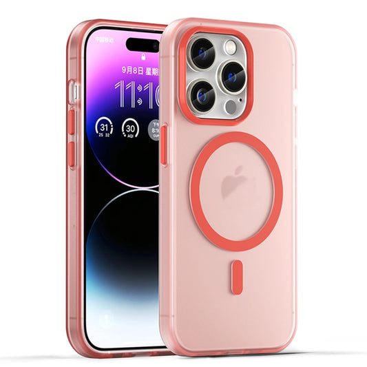 For iPhone 15 Pro MagSafe Frosted Translucent TPU + PC Full Coverage Phone Case(Red) - iPhone 15 Pro Cases by PMC Jewellery | Online Shopping South Africa | PMC Jewellery