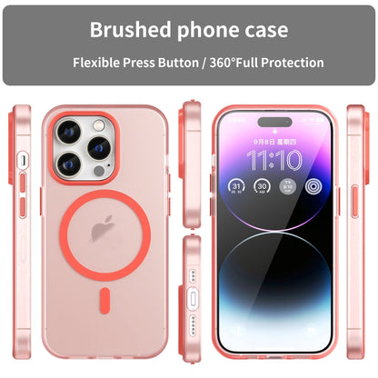 For iPhone 15 Pro MagSafe Frosted Translucent TPU + PC Full Coverage Phone Case(Red) - iPhone 15 Pro Cases by PMC Jewellery | Online Shopping South Africa | PMC Jewellery