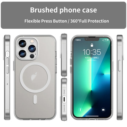 For iPhone 13 Pro MagSafe Frosted Translucent TPU + PC Full Coverage Phone Case(White) - iPhone 13 Pro Cases by PMC Jewellery | Online Shopping South Africa | PMC Jewellery