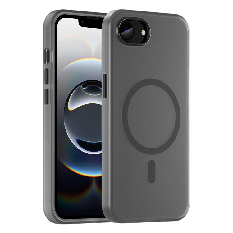 For iPhone 16e MagSafe Frosted Translucent TPU + PC Full Coverage Phone Case(Black) - iPhone 16e Cases by PMC TechLife | Online Shopping South Africa | PMC TechLife | Buy Now Pay Later Mobicred