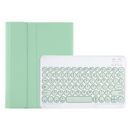 For Samsung Galaxy Tab S9 FE Candy Color TPU Round Keycap Bluetooth Keyboard Leather Case with Pen Slot(Light Green) - Samsung Keyboard by PMC Jewellery | Online Shopping South Africa | PMC Jewellery