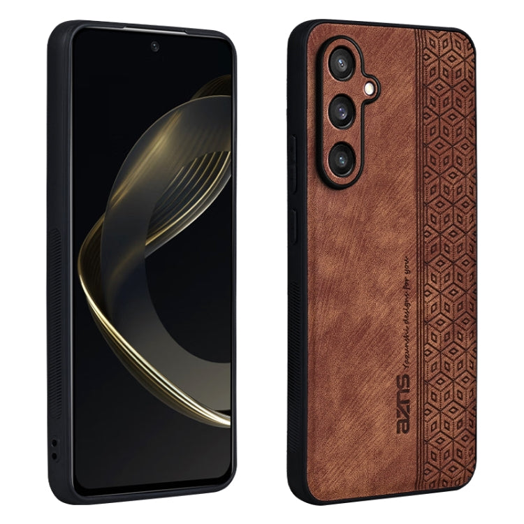 For Samsung Galaxy S24+ 5G AZNS 3D Embossed Skin Feel Phone Case(Brown) - Galaxy S24+ 5G Cases by AZNS | Online Shopping South Africa | PMC Jewellery | Buy Now Pay Later Mobicred