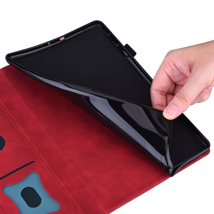 For Honor Pad 9 Splicing Shockproof Leather Tablet Case(Red) - Honor by PMC TechLife | Online Shopping South Africa | PMC TechLife | Buy Now Pay Later Mobicred