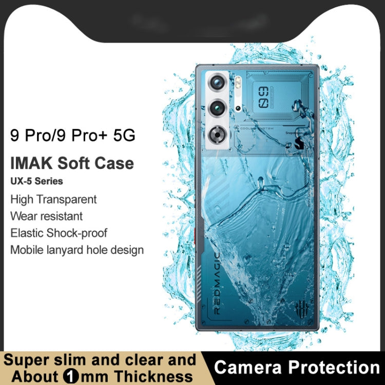 For ZTE nubia Red Magic 9 Pro 5G/9 Pro+ 5G imak UX-5 Series Transparent Shockproof TPU Protective Case(Transparent) - ZTE Cases by imak | Online Shopping South Africa | PMC TechLife | Buy Now Pay Later Mobicred