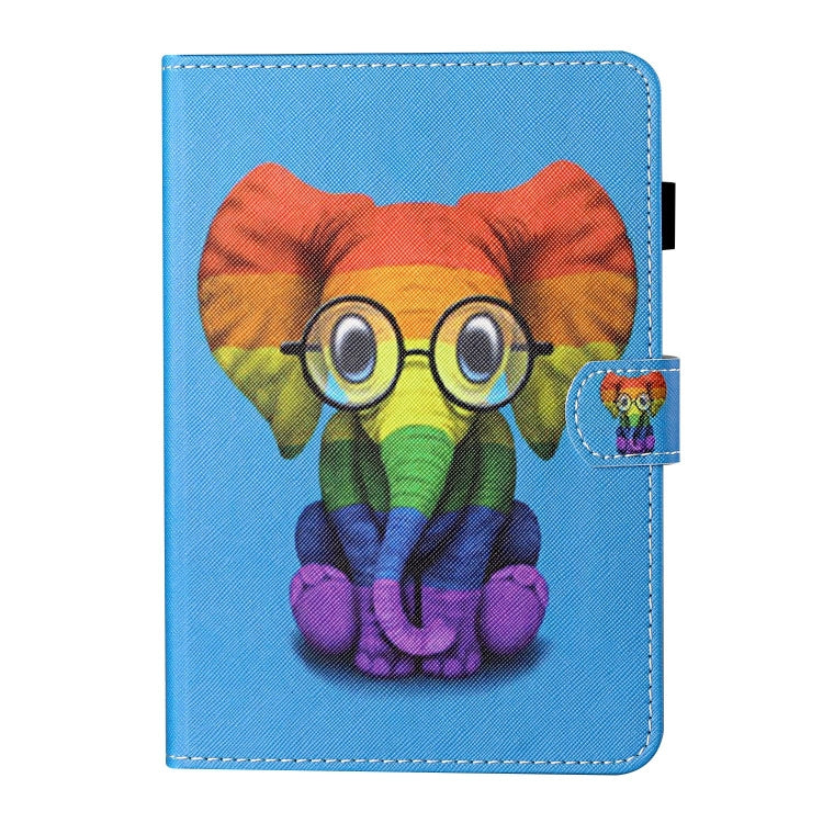 For Lenovo Tab M11/ Xiaoxin Pad 11 2024 Coloured Drawing Stitching Smart Leather Tablet Case(Colorful Elephant) - Lenovo by PMC Jewellery | Online Shopping South Africa | PMC Jewellery | Buy Now Pay Later Mobicred