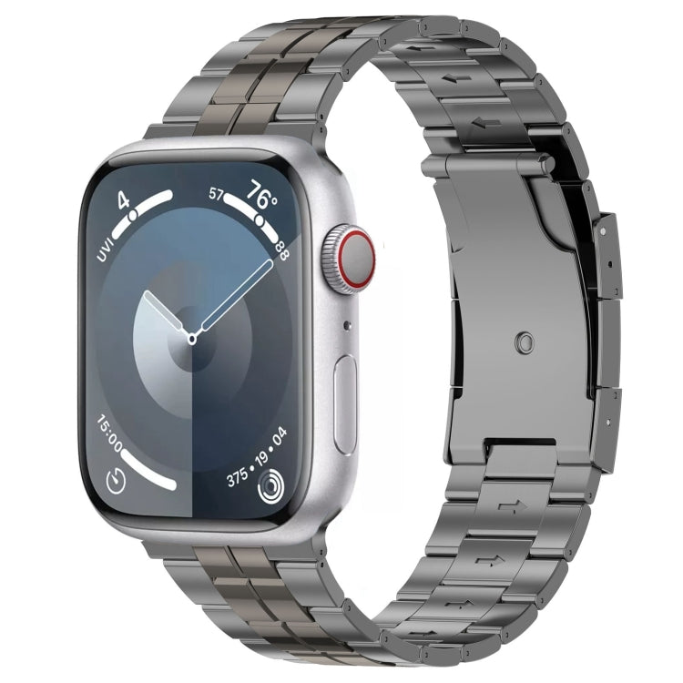 For Apple Watch SE 2023 44mm Tortoise Buckle Titanium Steel Watch Band(Grey) - Watch Bands by PMC Jewellery | Online Shopping South Africa | PMC Jewellery