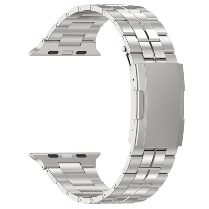 For Apple Watch Ultra 49mm Tortoise Buckle Titanium Steel Watch Band(Silver) - Watch Bands by PMC Jewellery | Online Shopping South Africa | PMC Jewellery