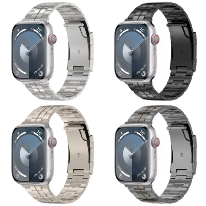 For Apple Watch Series 8 45mm Tortoise Buckle Titanium Steel Watch Band(Grey) - Watch Bands by PMC Jewellery | Online Shopping South Africa | PMC Jewellery