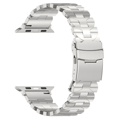 For Apple Watch Series 9 45mm Butterfly Type Titanium Steel Watch Band(Silver) - Watch Bands by PMC Jewellery | Online Shopping South Africa | PMC Jewellery