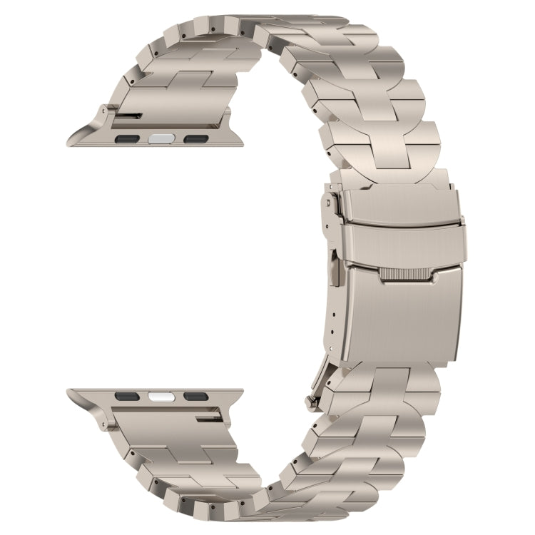 For Apple Watch Series 4 44mm Butterfly Type Titanium Steel Watch Band(Titanium) - Watch Bands by PMC Jewellery | Online Shopping South Africa | PMC Jewellery