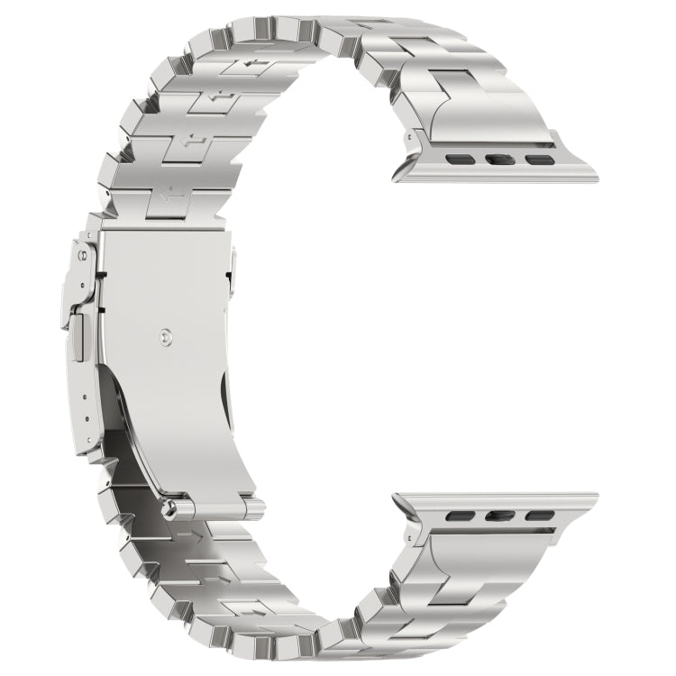 For Apple Watch Series 2 42mm Butterfly Type Titanium Steel Watch Band(Silver) - Watch Bands by PMC Jewellery | Online Shopping South Africa | PMC Jewellery